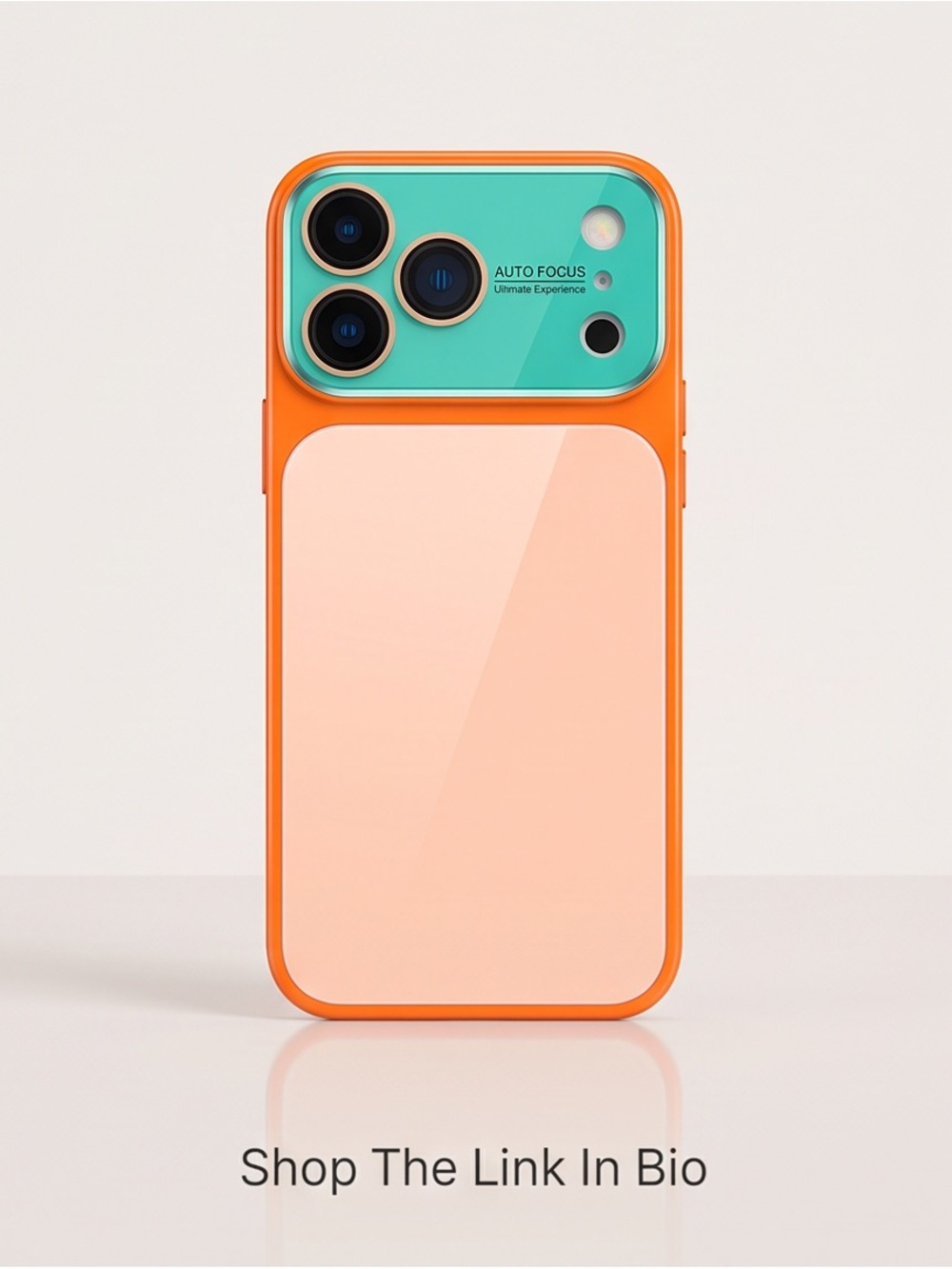 Vibrant Orange & Mint Camera Phone Case — Brand Unknown